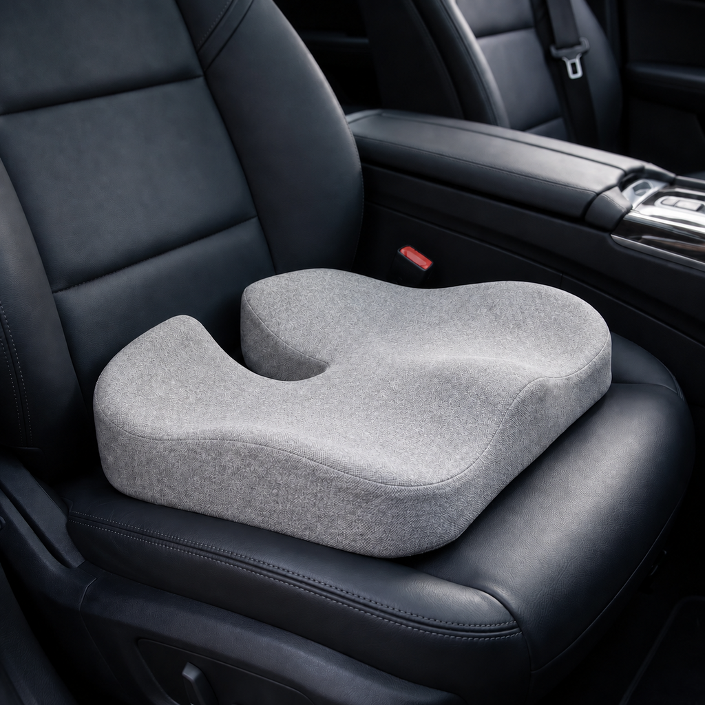 Cojín de Asiento Viscoelástico para Coxis y Silla de Oficina, Coche y Casa