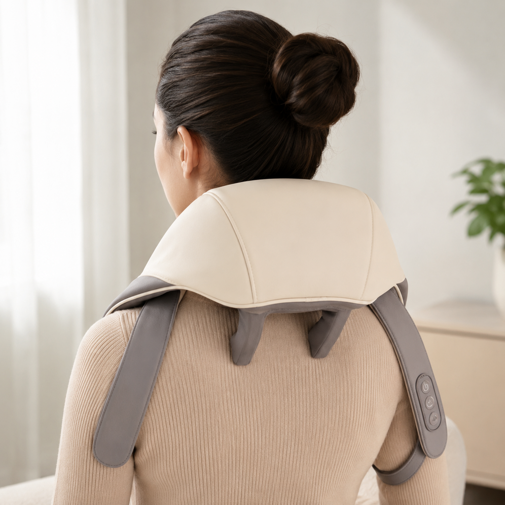 Masajeador Cervical Inalámbrico con Calor para Cuello y Hombros