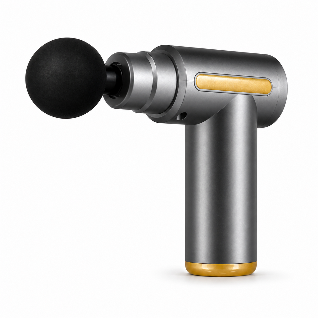 Mini Pistola de Masaje Inalámbrica con Cabezales Intercambiables