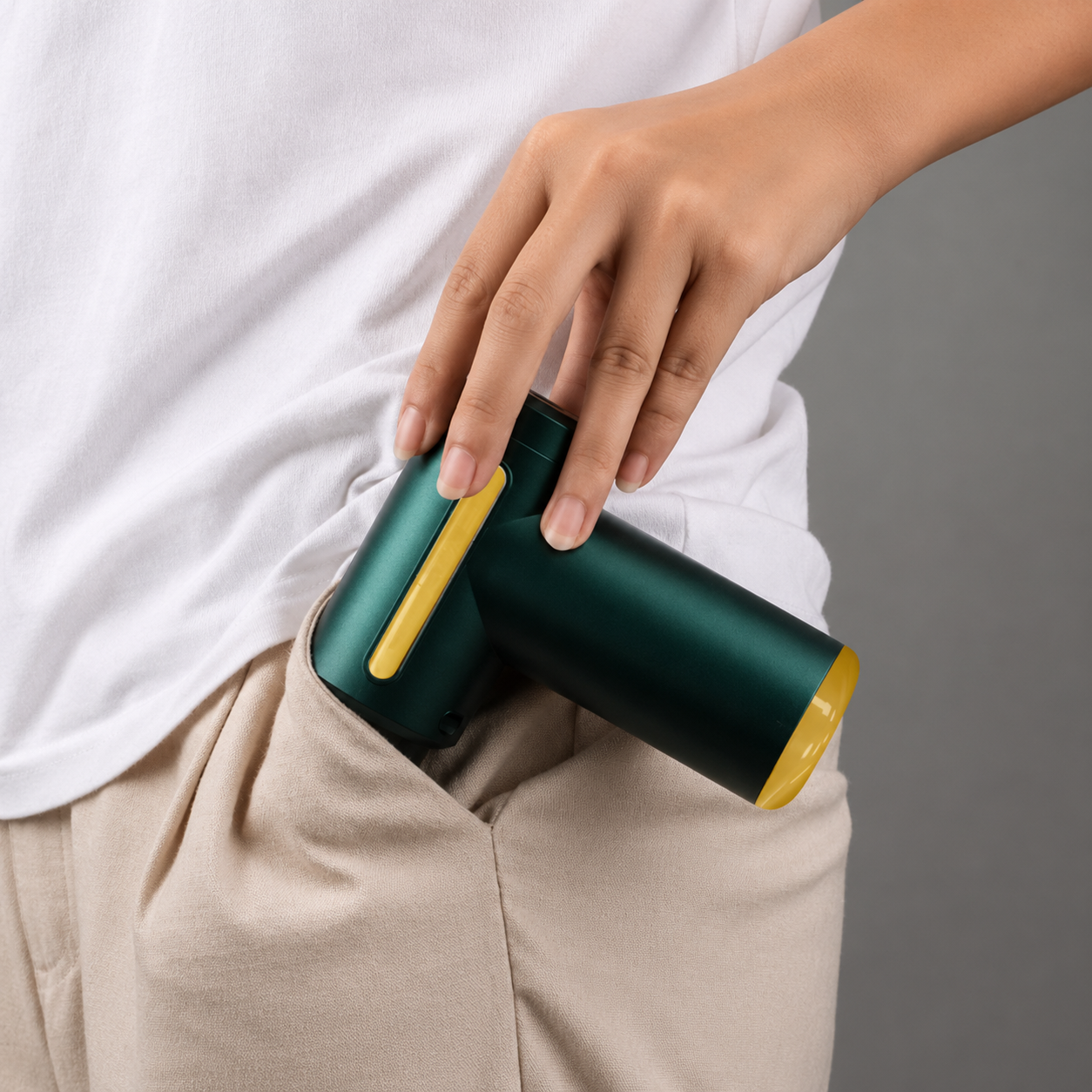 Mini Pistola de Masaje Inalámbrica con Cabezales Intercambiables
